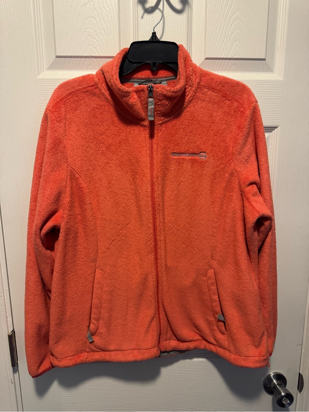 Free Country Bright Orange Sherpa Fleece Jacket